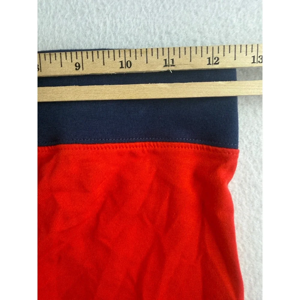 Nike Womens Red Navy Blue Logo Graphic Bike Shorts Size Small RN56323
